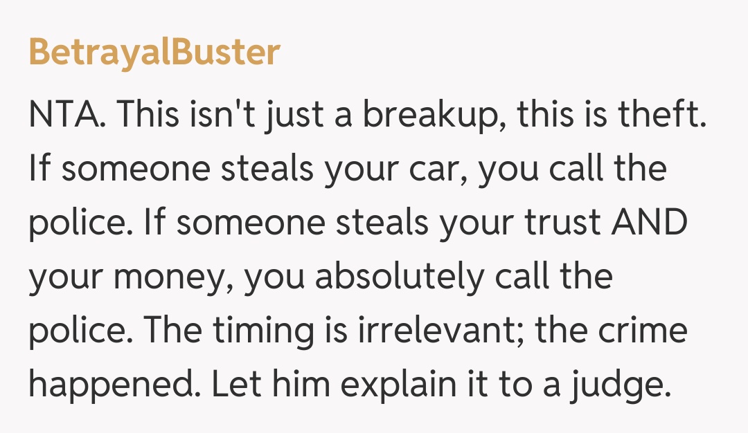 Comentariu de la BetrayalBuster