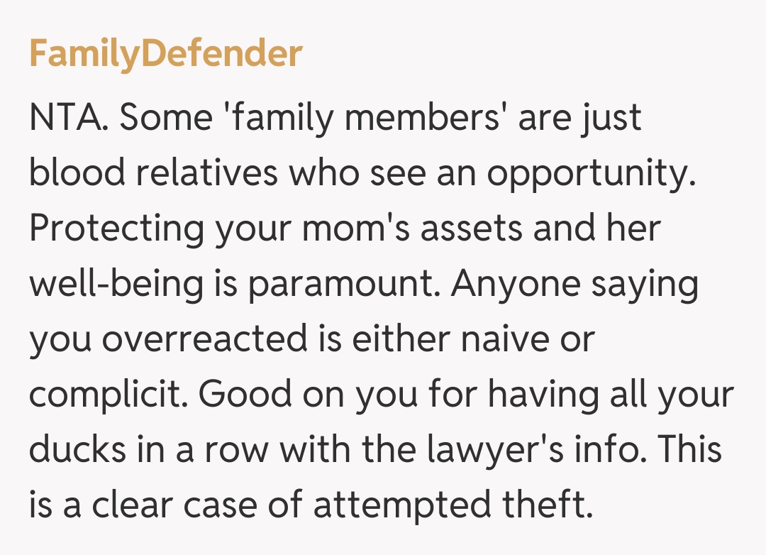 Comentariu de la FamilyDefender