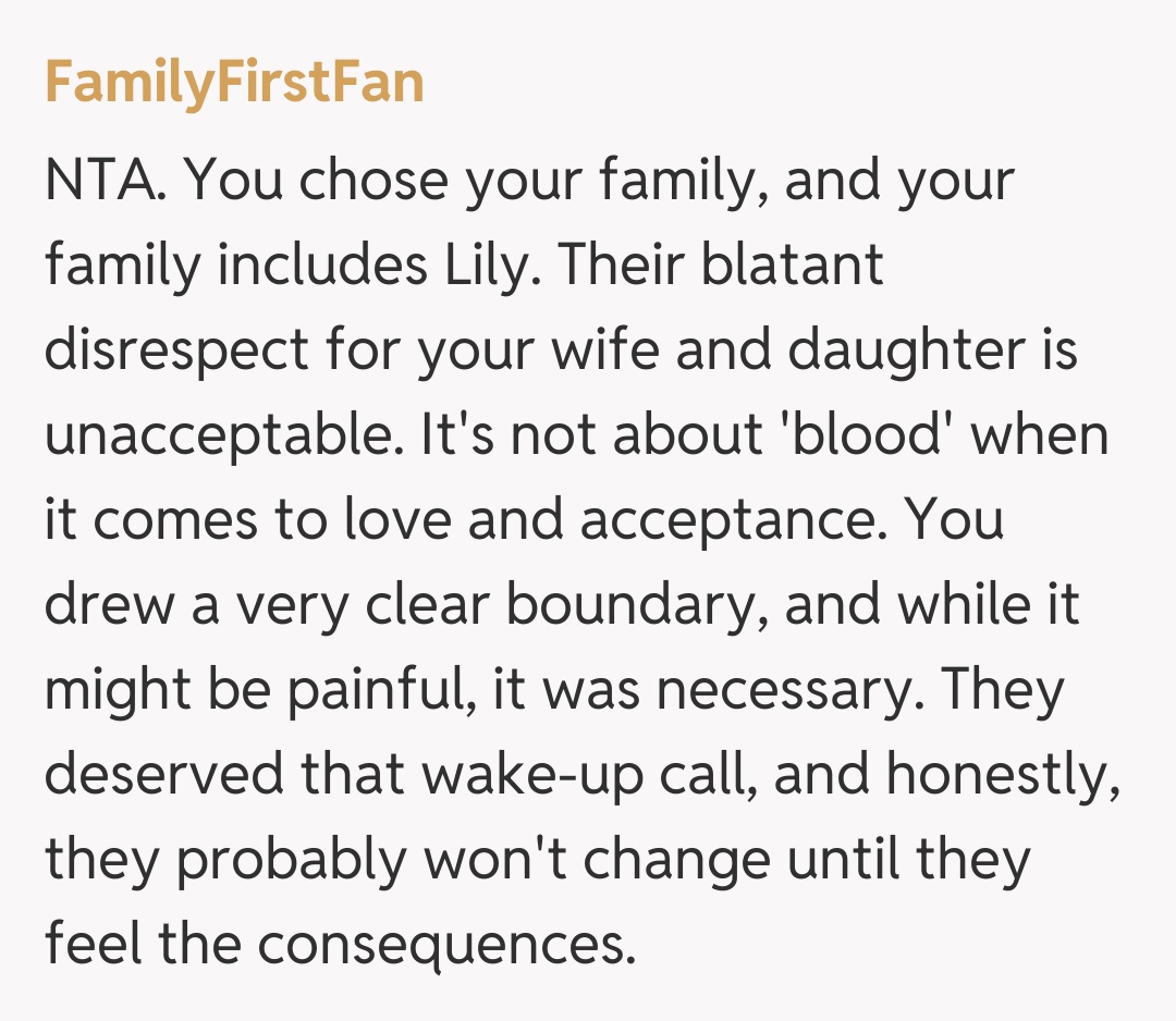 Comentariu de la FamilyFirstFan
