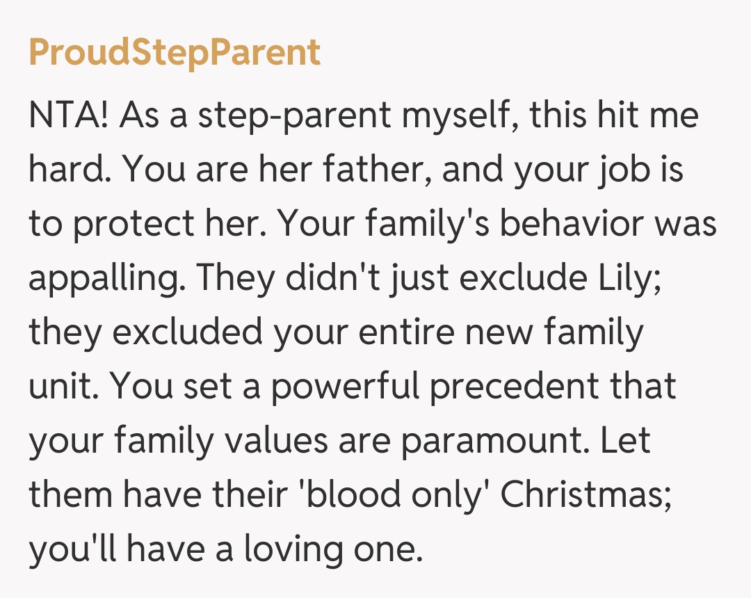 Comentariu de la ProudStepParent