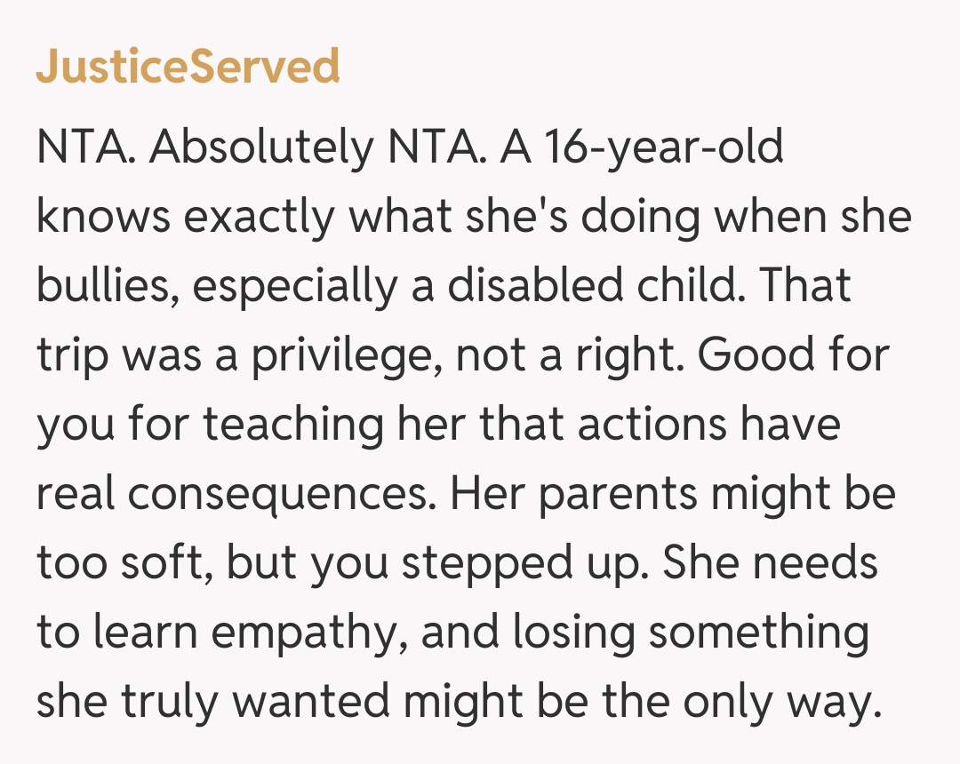 Comentariu de la JusticeServed