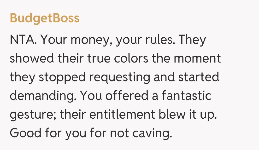 Comentariu de la BudgetBoss