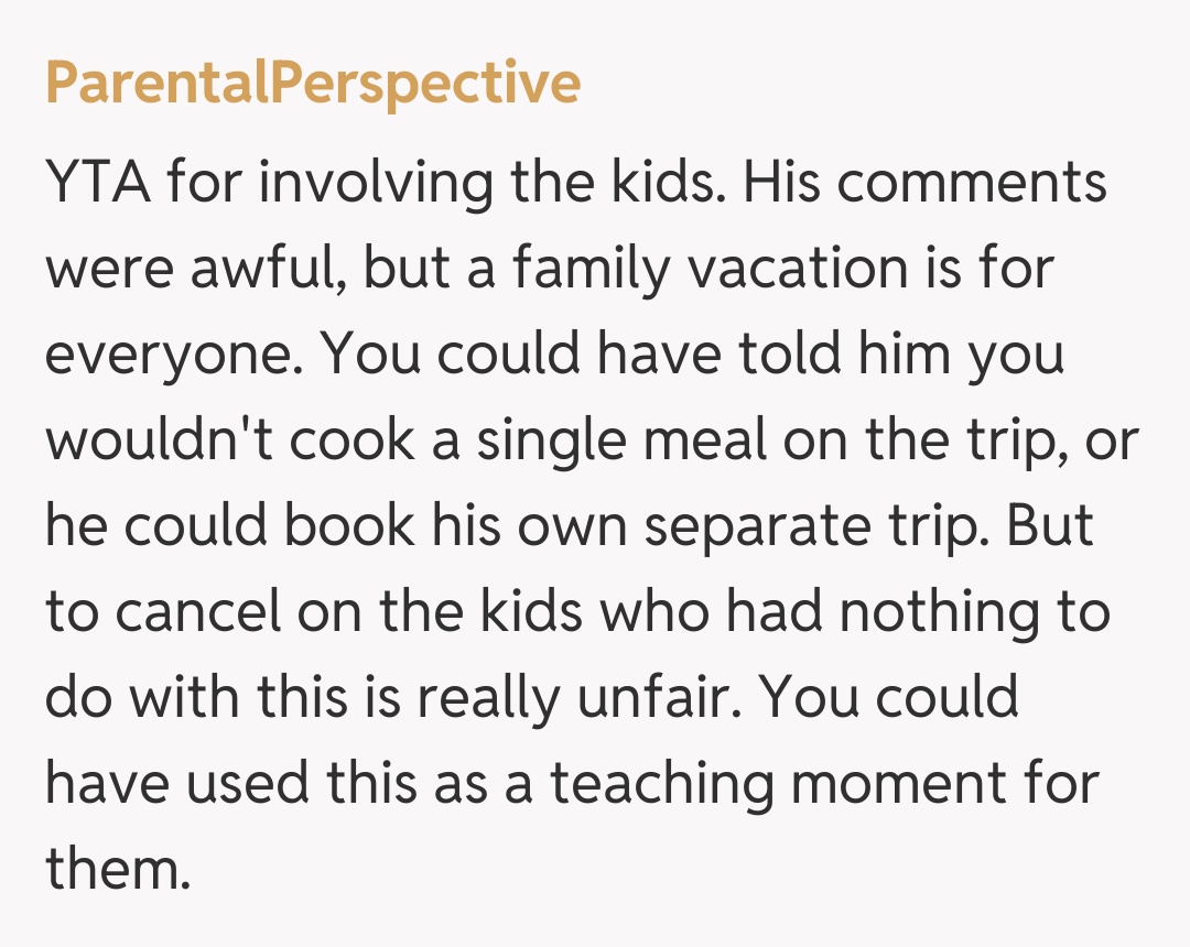 Comentariu de la ParentalPerspective