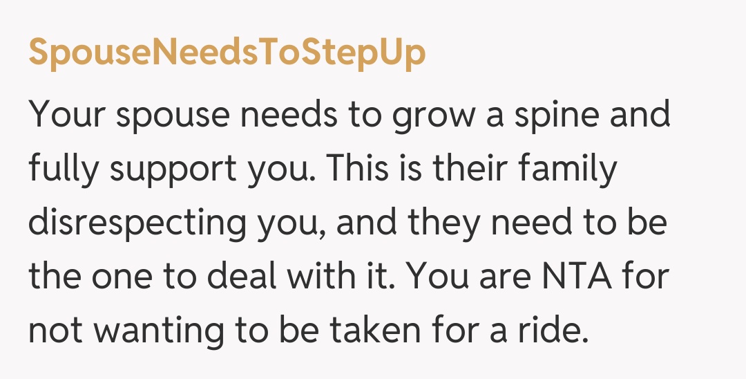 Comentariu de la SpouseNeedsToStepUp