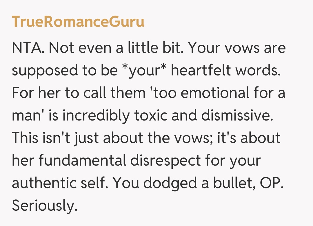 Comentariu de la TrueRomanceGuru