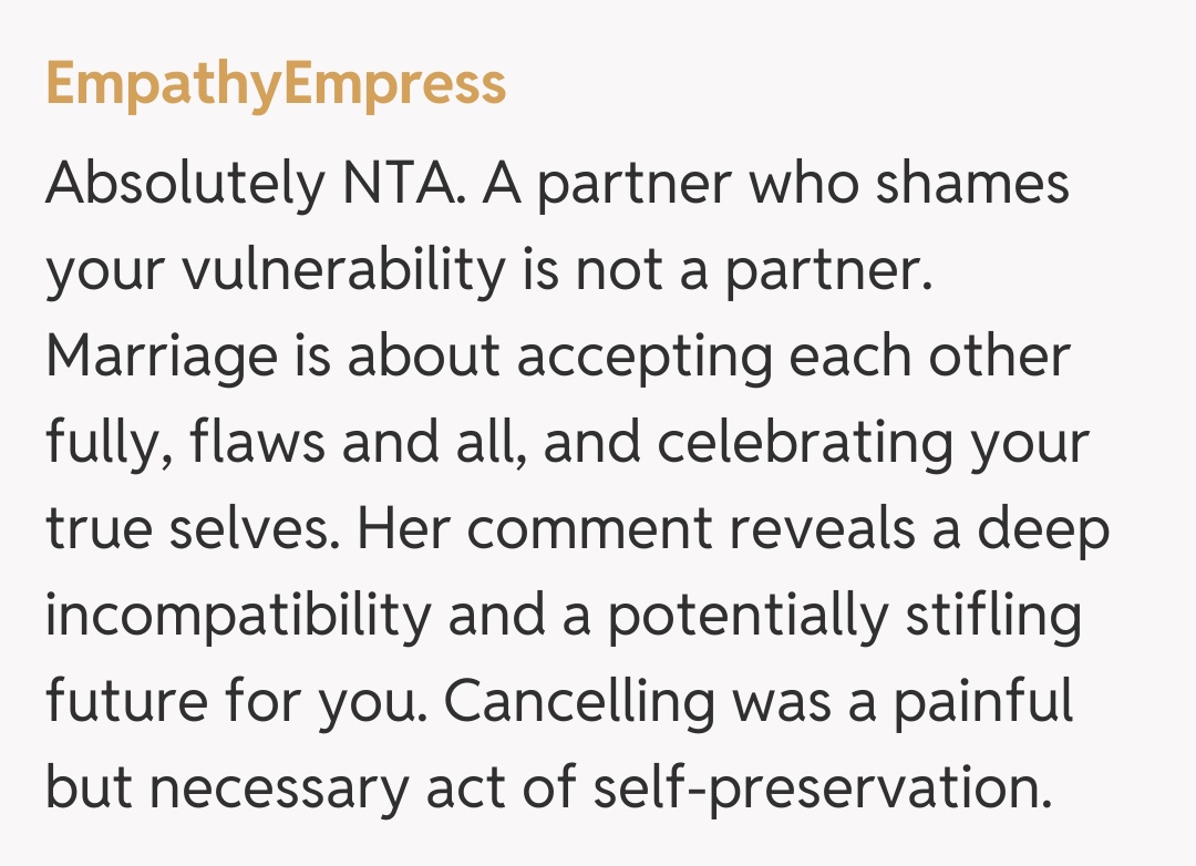 Comentariu de la EmpathyEmpress