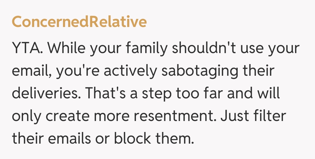 Comentariu de la ConcernedRelative