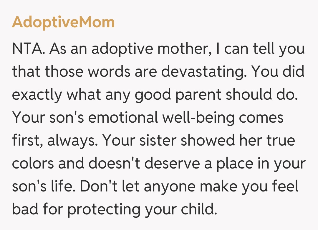 Comentariu de la AdoptiveMom