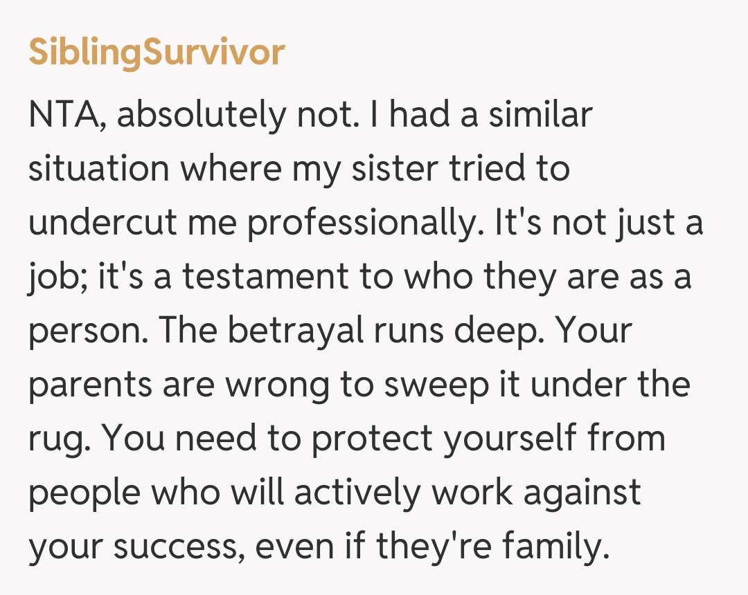 Comentariu de la SiblingSurvivor