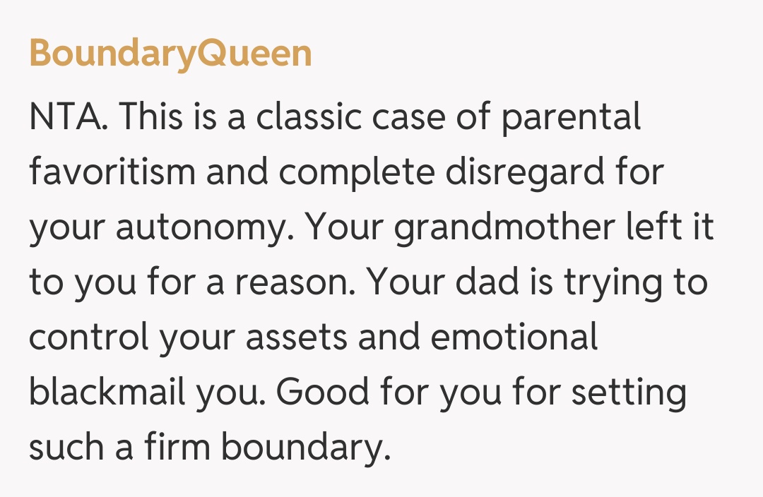 Comentariu de la BoundaryQueen