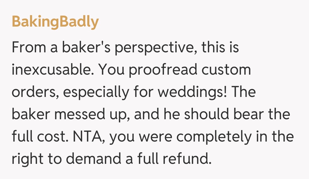 Comentariu de la BakingBadly