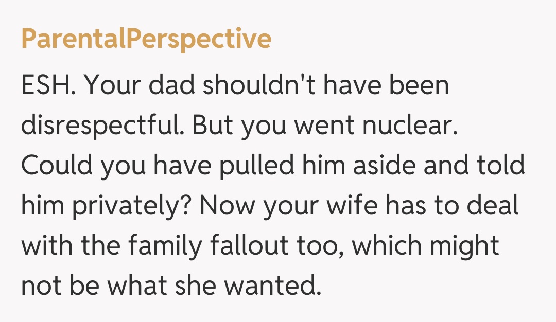 Comentariu de la ParentalPerspective