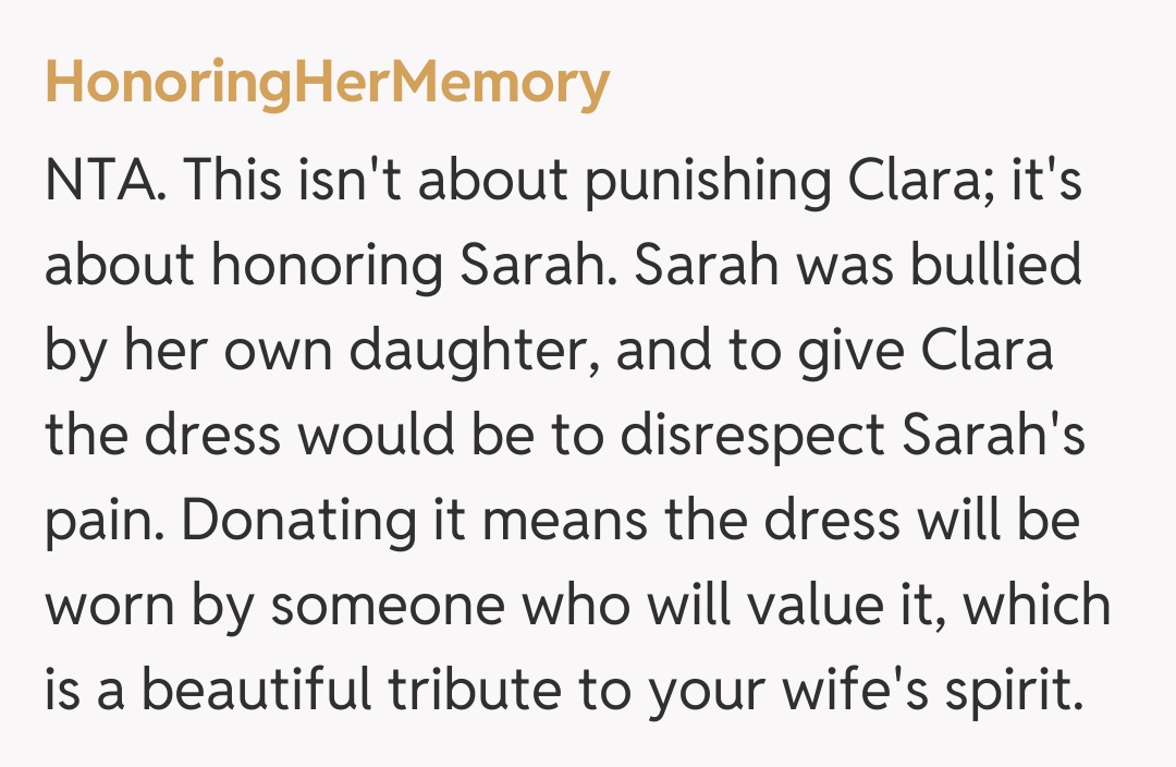 Comentariu de la HonoringHerMemory