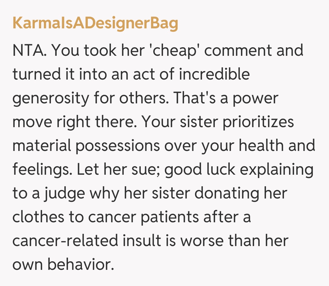 Comentariu de la KarmaIsADesignerBag