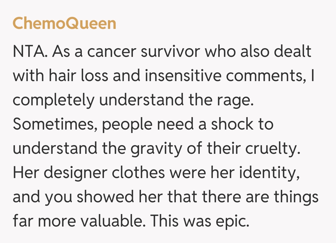 Comentariu de la ChemoQueen