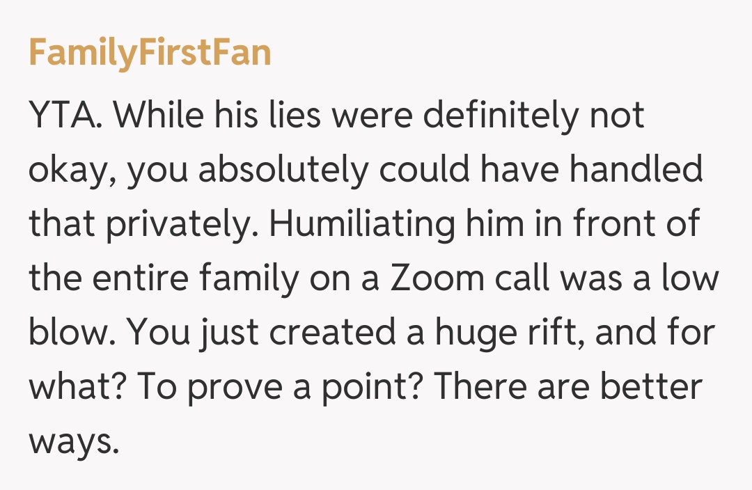 Comentariu de la FamilyFirstFan