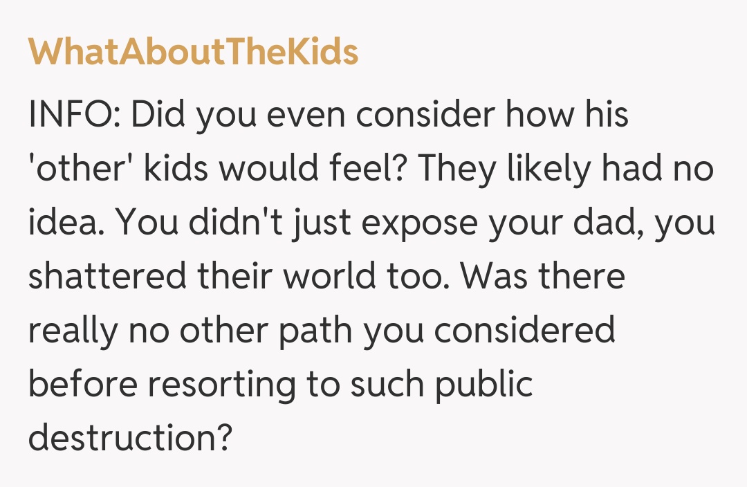 Comentariu de la WhatAboutTheKids