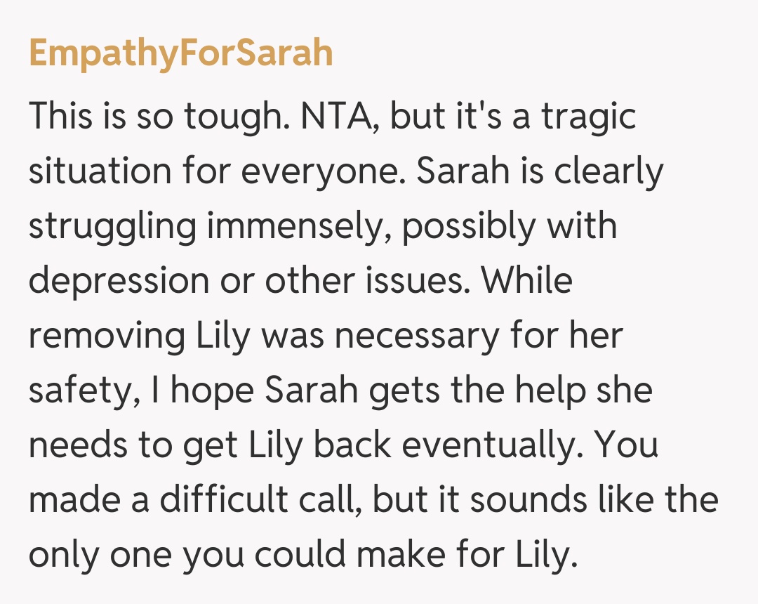 Comentariu de la EmpathyForSarah
