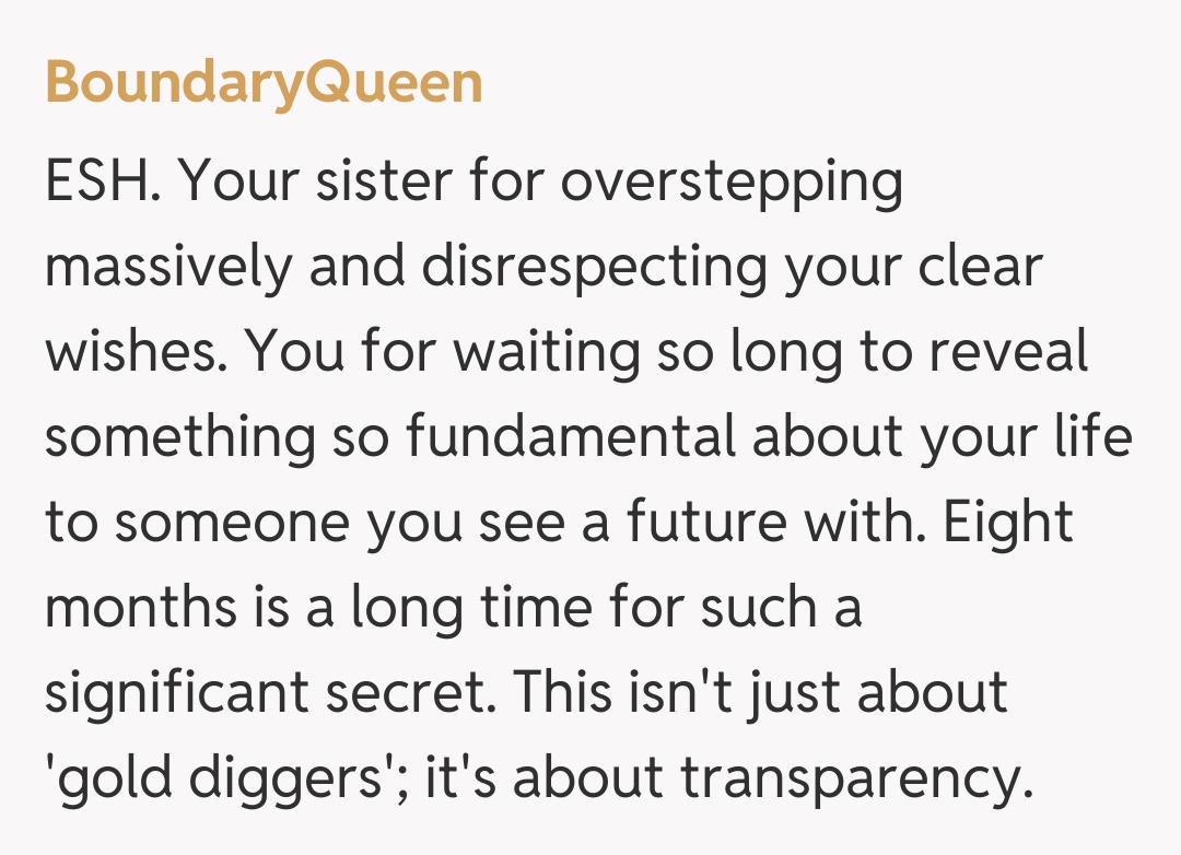 Comentariu de la BoundaryQueen