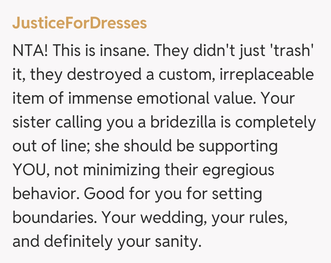 Comentariu de la JusticeForDresses