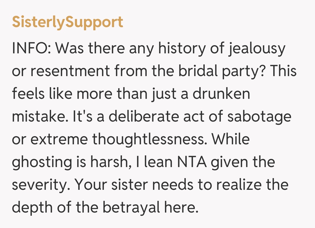 Comentariu de la SisterlySupport