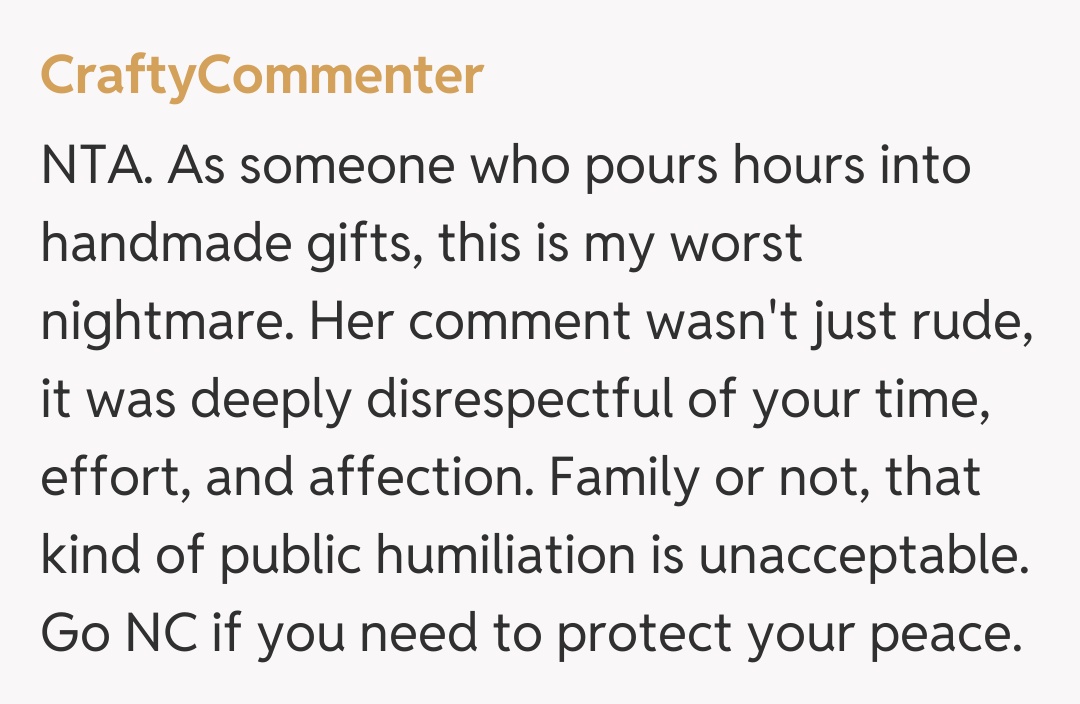 Comentariu de la CraftyCommenter