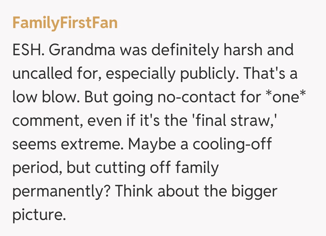 Comentariu de la FamilyFirstFan