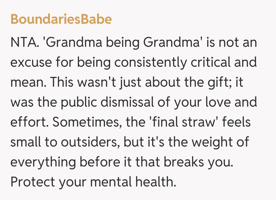 Comentariu de la BoundariesBabe