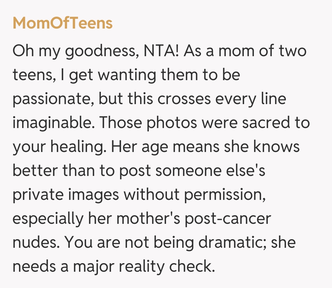 Comentariu de la MomOfTeens