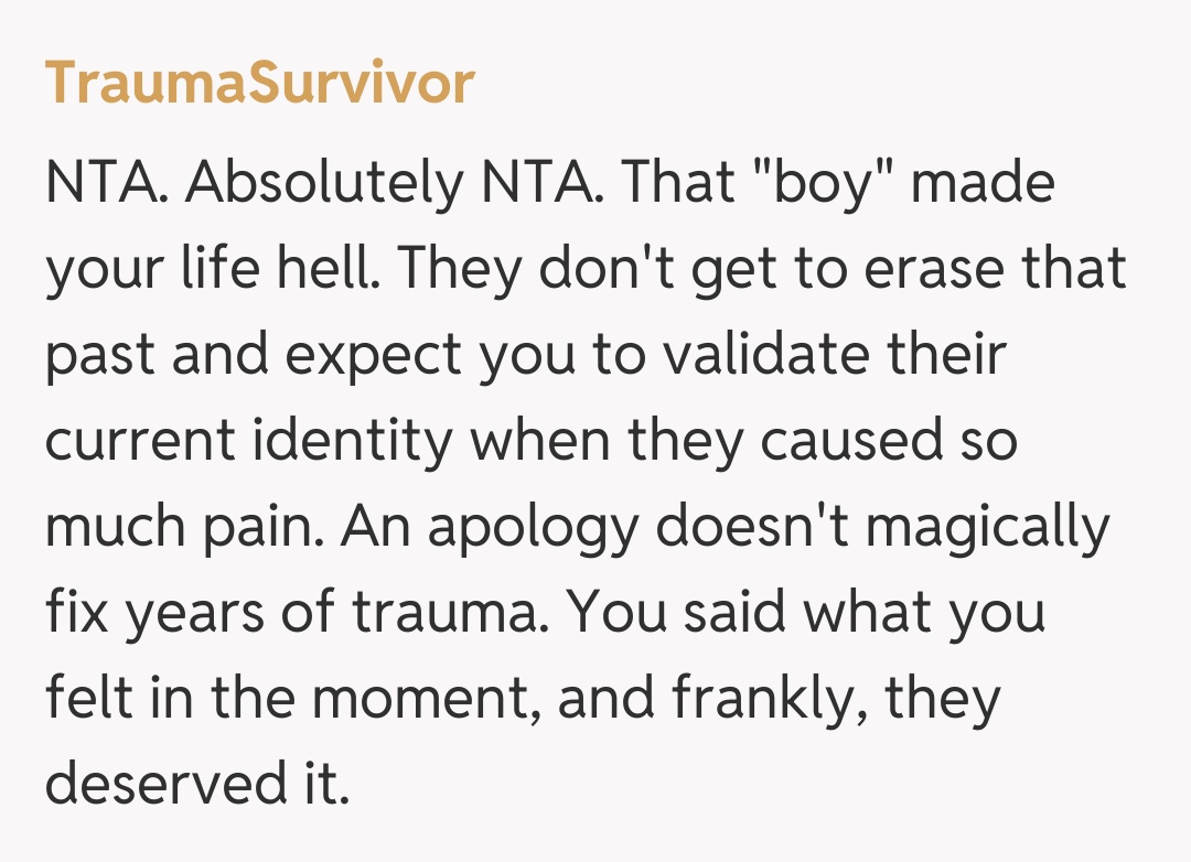 Comentariu de la TraumaSurvivor