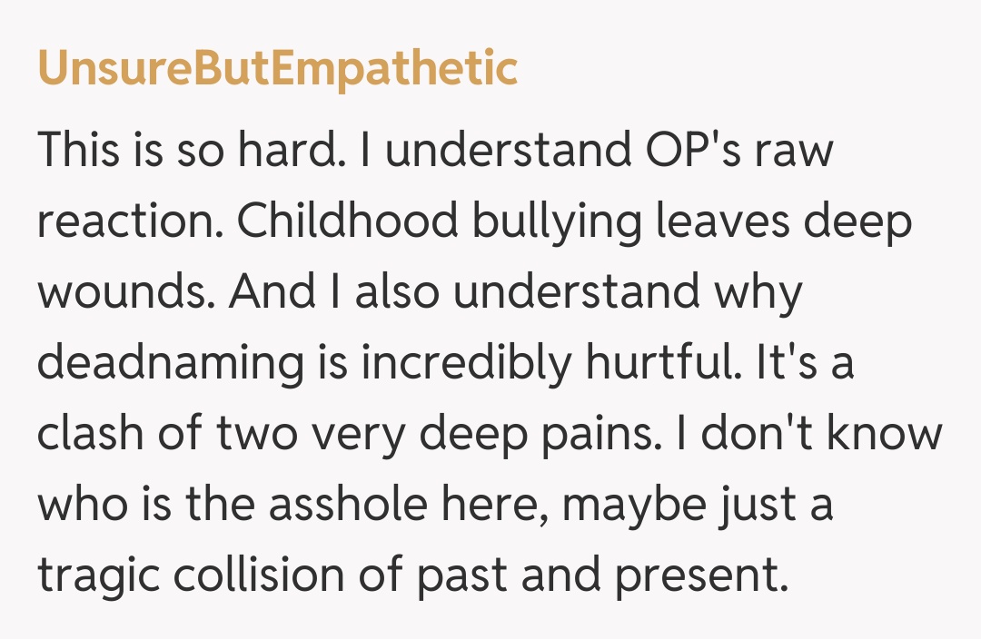 Comentariu de la UnsureButEmpathetic