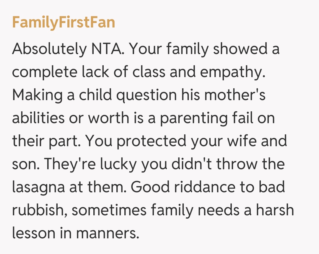 Comentariu de la FamilyFirstFan