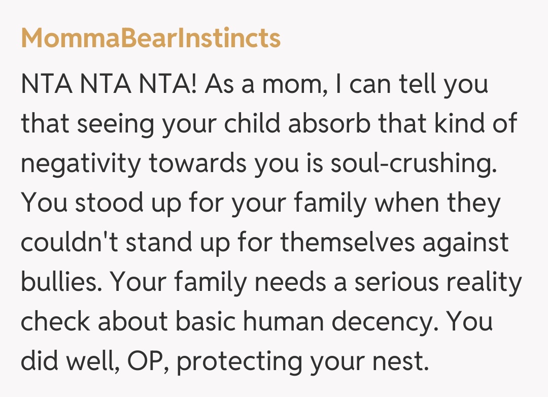 Comentariu de la MommaBearInstincts