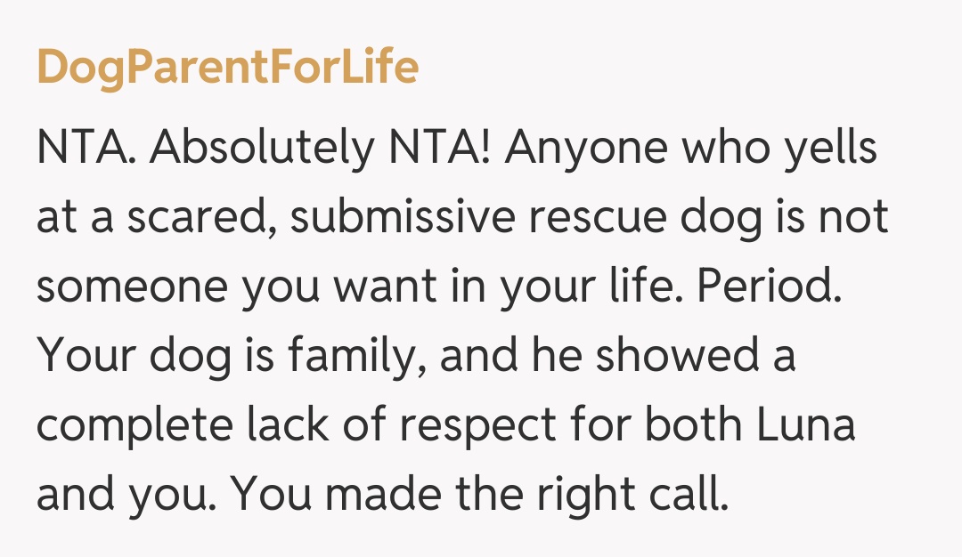 Comentariu de la DogParentForLife