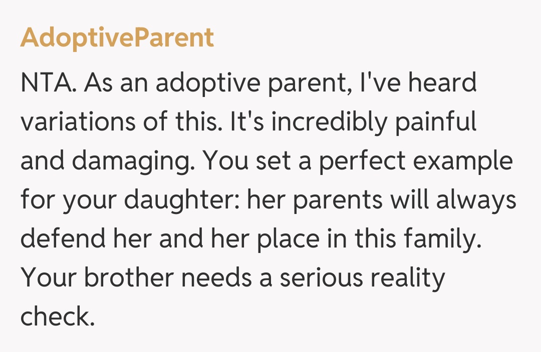 Comentariu de la AdoptiveParent