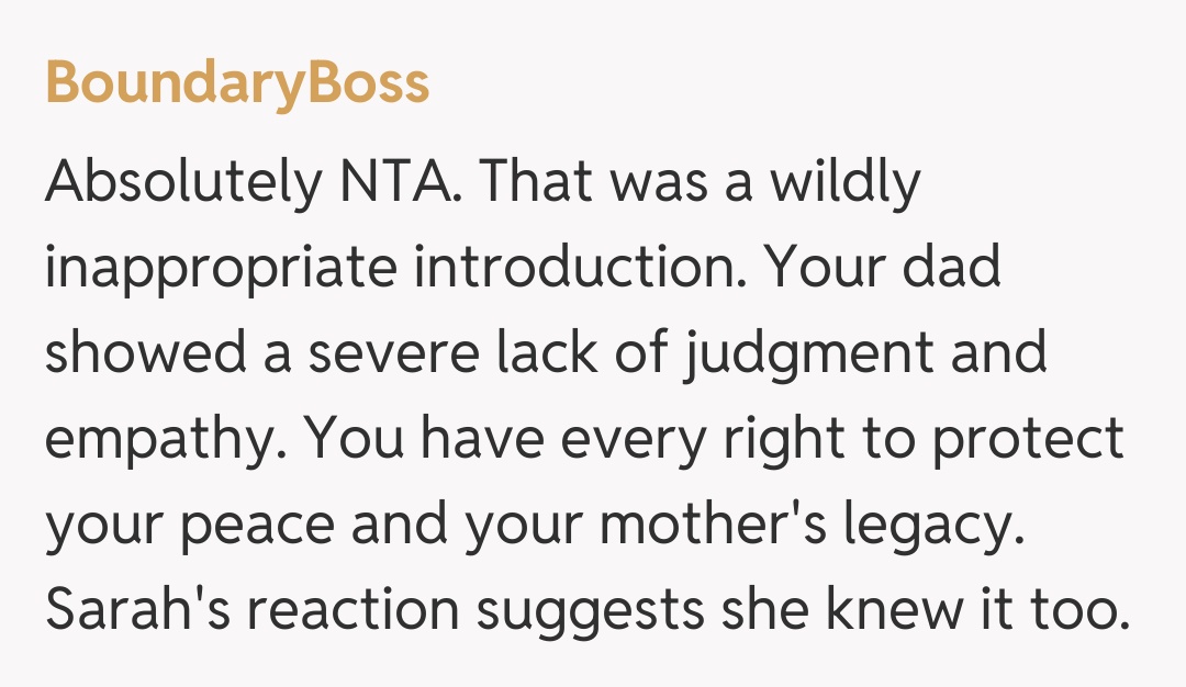 Comentariu de la BoundaryBoss