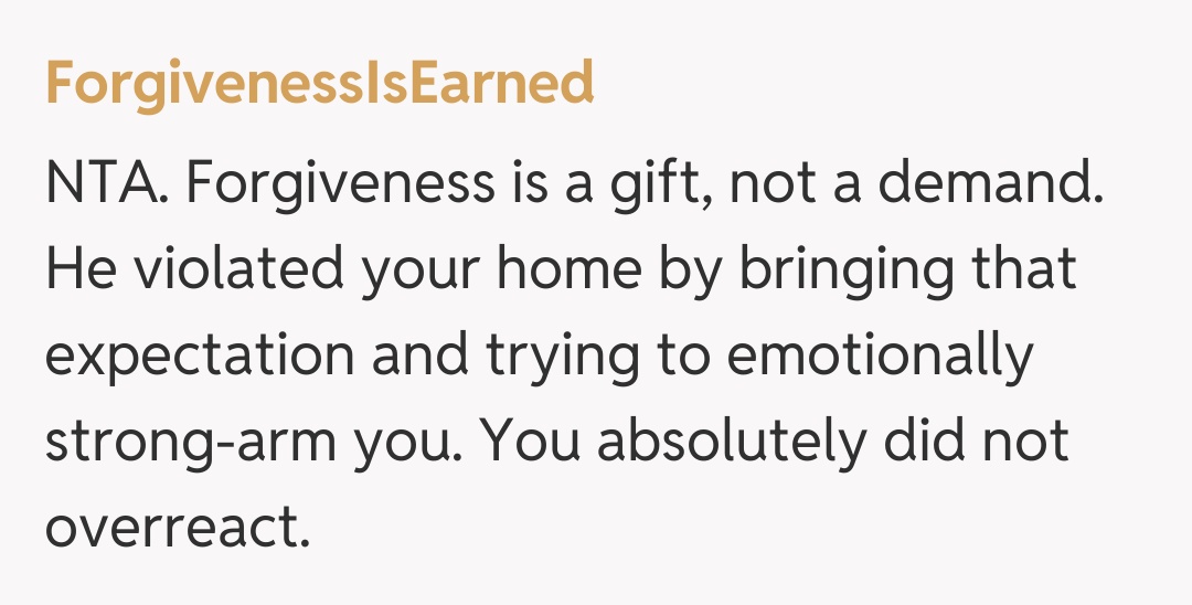 Comentariu de la ForgivenessIsEarned