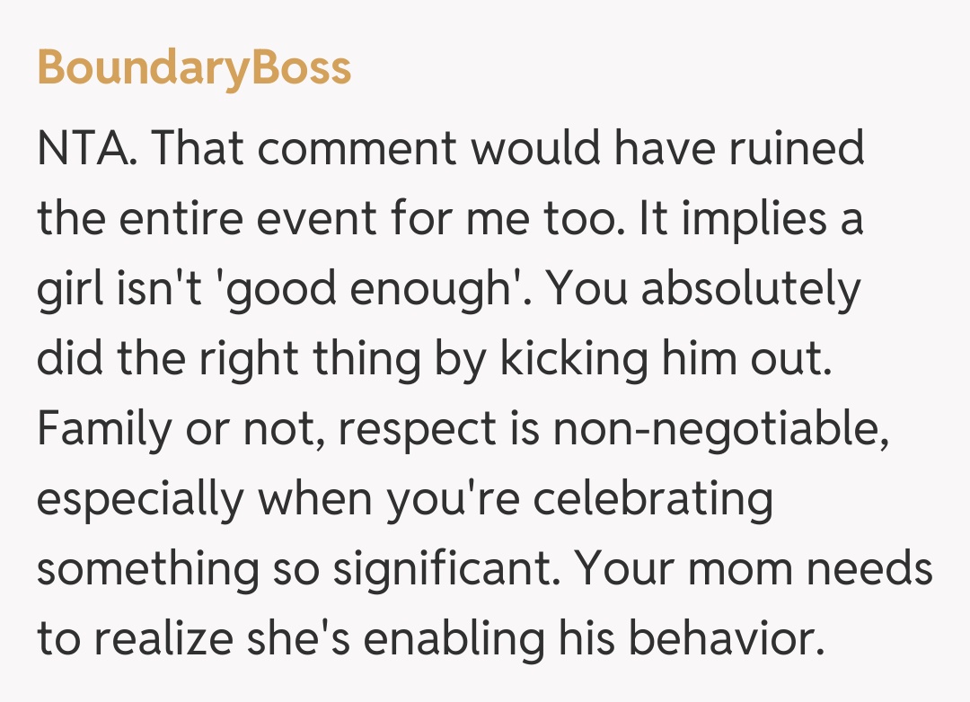 Comentariu de la BoundaryBoss