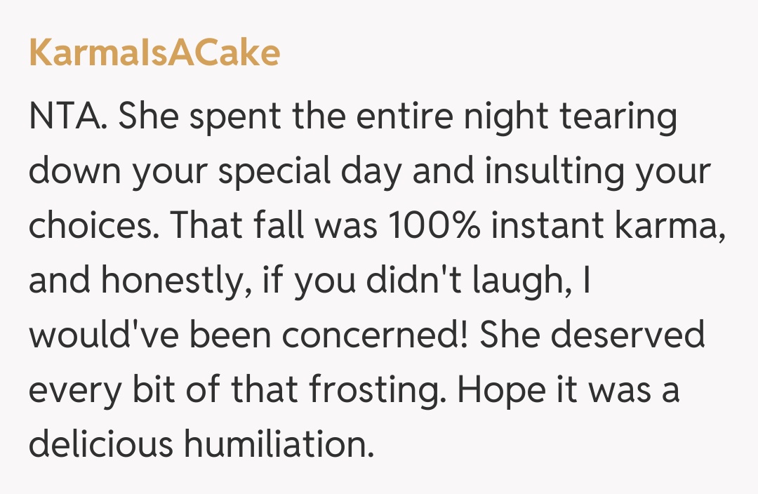 Comentariu de la KarmaIsACake