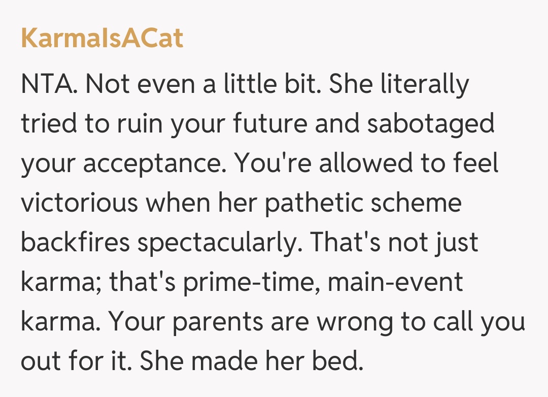 Comentariu de la KarmaIsACat