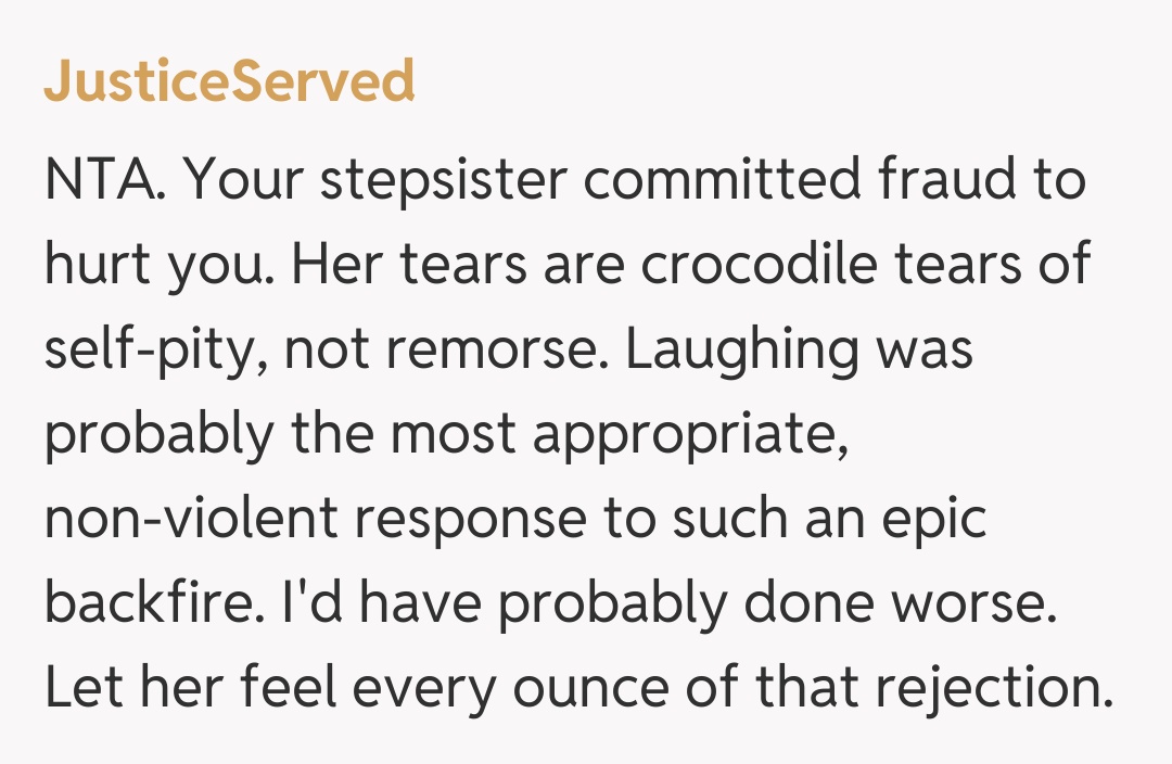 Comentariu de la JusticeServed