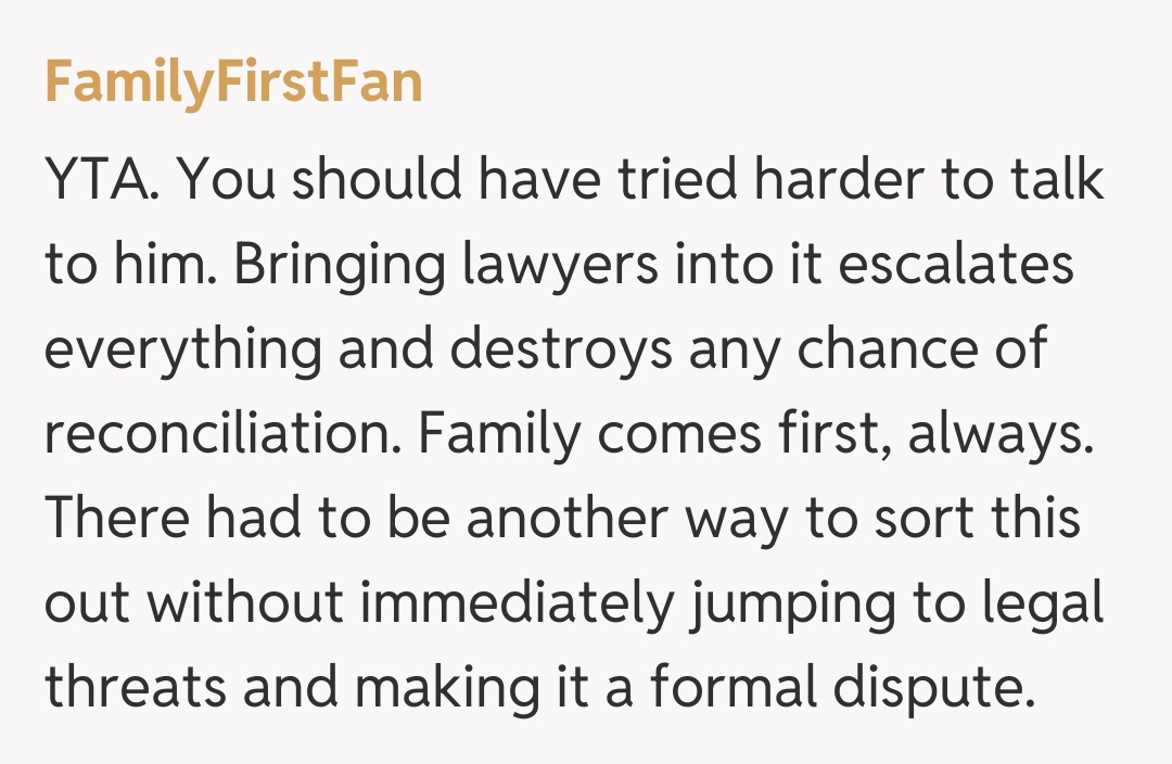 Comentariu de la FamilyFirstFan