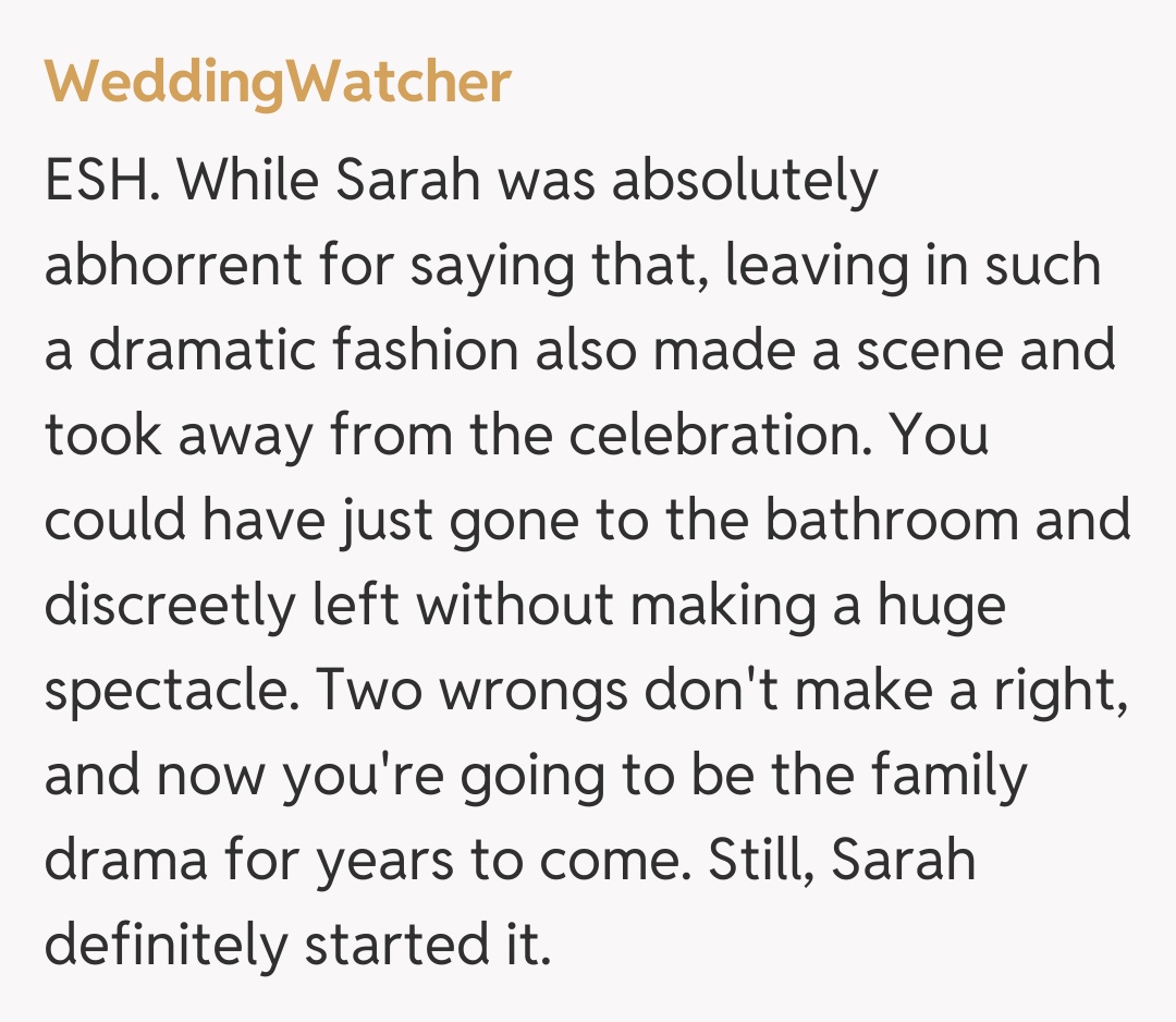 Comentariu de la WeddingWatcher