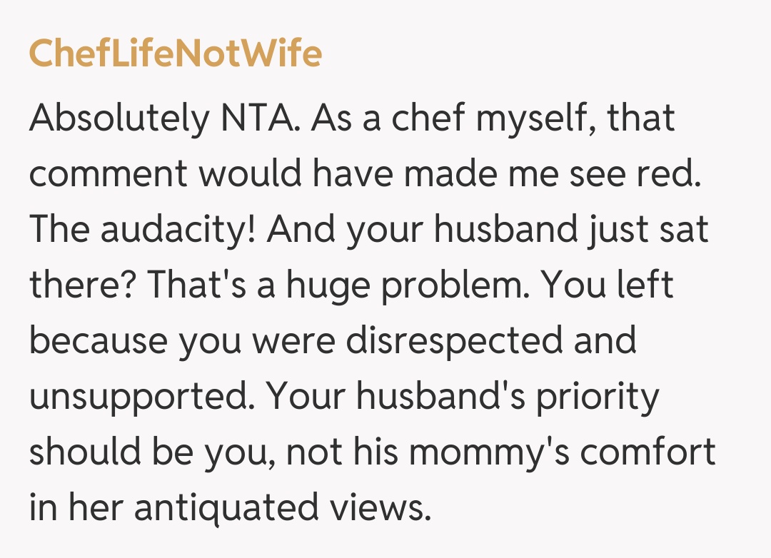 Comentariu de la ChefLifeNotWife