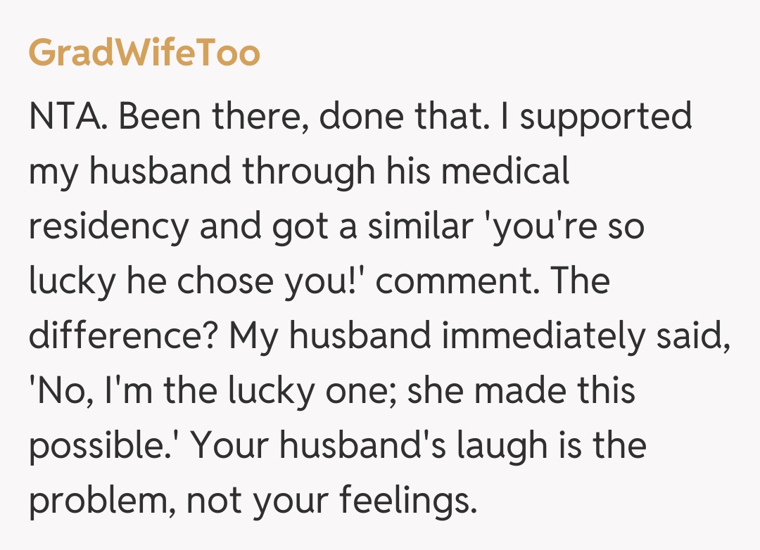 Comentariu de la GradWifeToo
