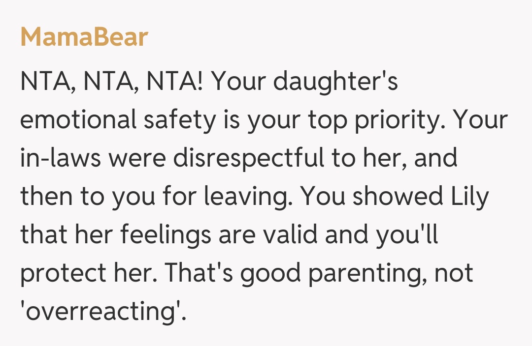 Comentariu de la MamaBear