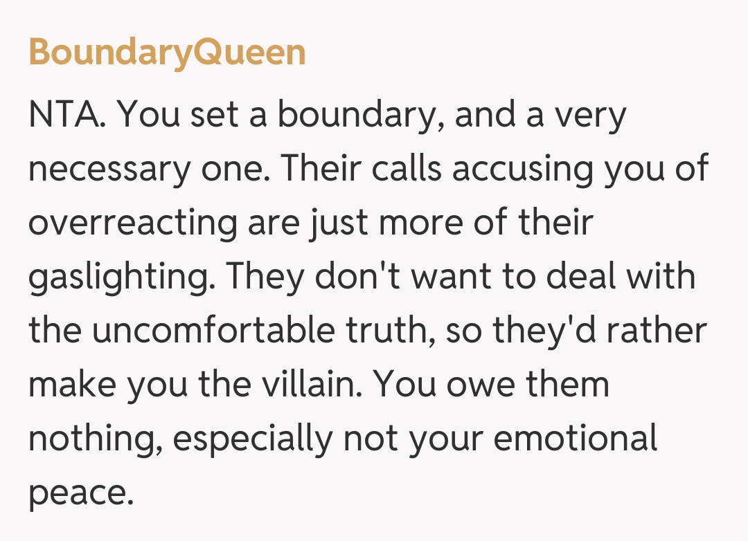 Comentariu de la BoundaryQueen