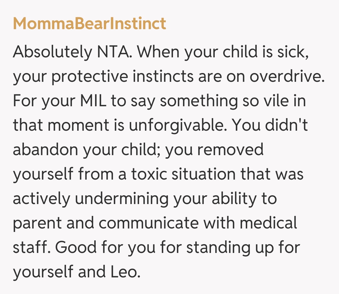 Comentariu de la MommaBearInstinct
