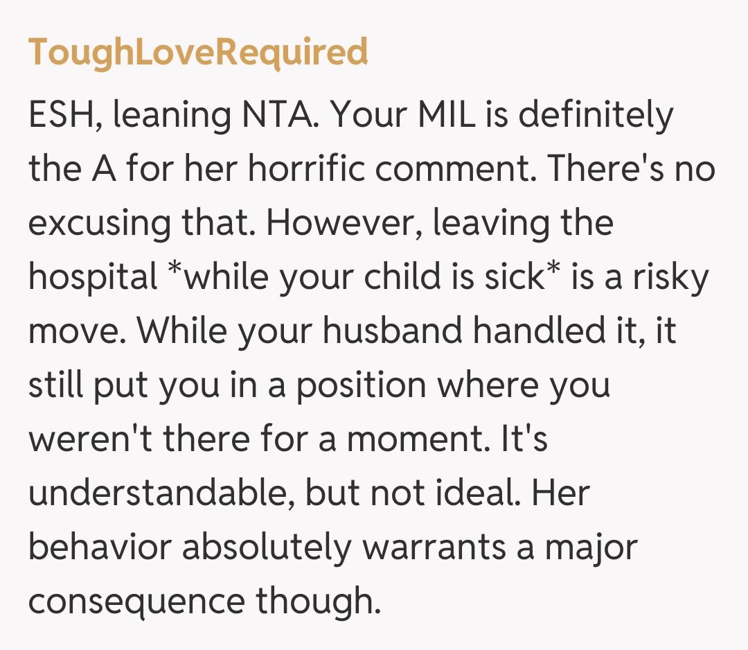 Comentariu de la ToughLoveRequired