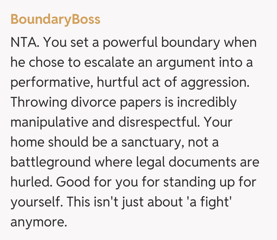 Comentariu de la BoundaryBoss